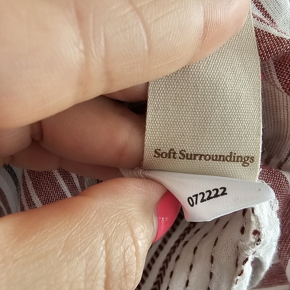 Soft Surroundings Repose Tunic in Berry Stripe - Picture 5 of 9